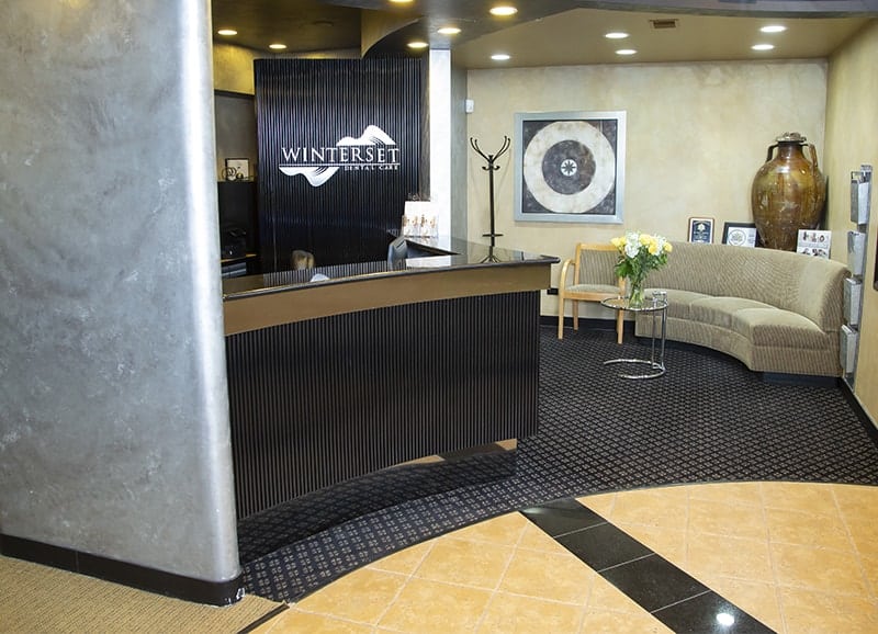Front desk area of a state of the art dental practice