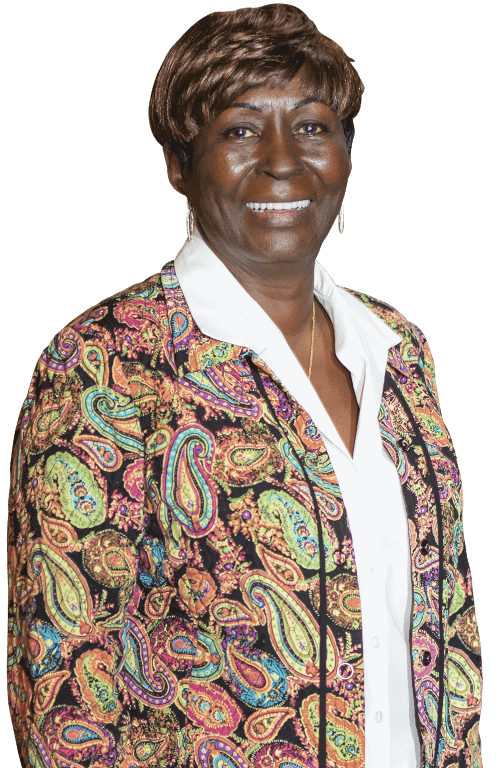 Woman who received cosmetic dental treatment smiling